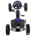 Motokára Grand Ride na pedále pre deti 3+Modrá + Kolesá EVA + Regulácia sedadla + Ručná brzda
