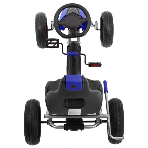 Motokára Grand Ride na pedále pre deti 3+Modrá + Kolesá EVA + Regulácia sedadla + Ručná brzda