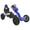 Motokára Grand Ride na pedále pre deti 3+Modrá + Kolesá EVA + Regulácia sedadla + Ručná brzda