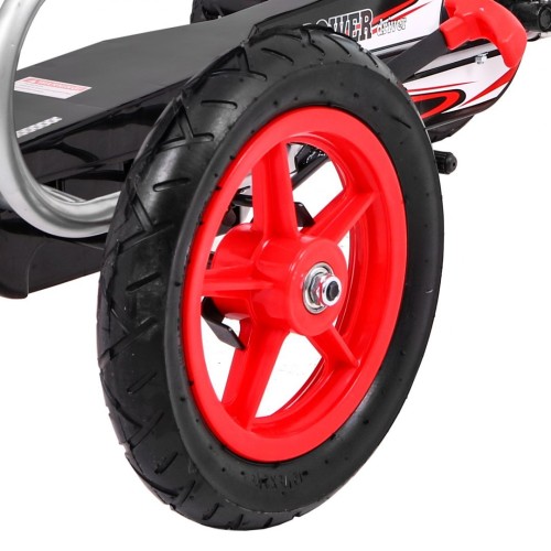 Motokára Full Ahead AIR na pedále pre deti 3+ Červená + Regulácia sedadla + Nafukovacie kolesá + Ručná brzda
