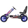 Motokára Full Ahead AIR na pedále pre deti 3+ Modra + Regulácia sedadla + Nafukovacie kolesá + Ručná brzda