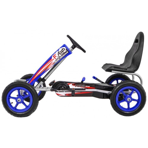 Motokára Full Ahead AIR na pedále pre deti 3+ Modra + Regulácia sedadla + Nafukovacie kolesá + Ručná brzda