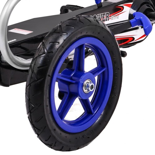 Motokára Full Ahead AIR na pedále pre deti 3+ Modra + Regulácia sedadla + Nafukovacie kolesá + Ručná brzda