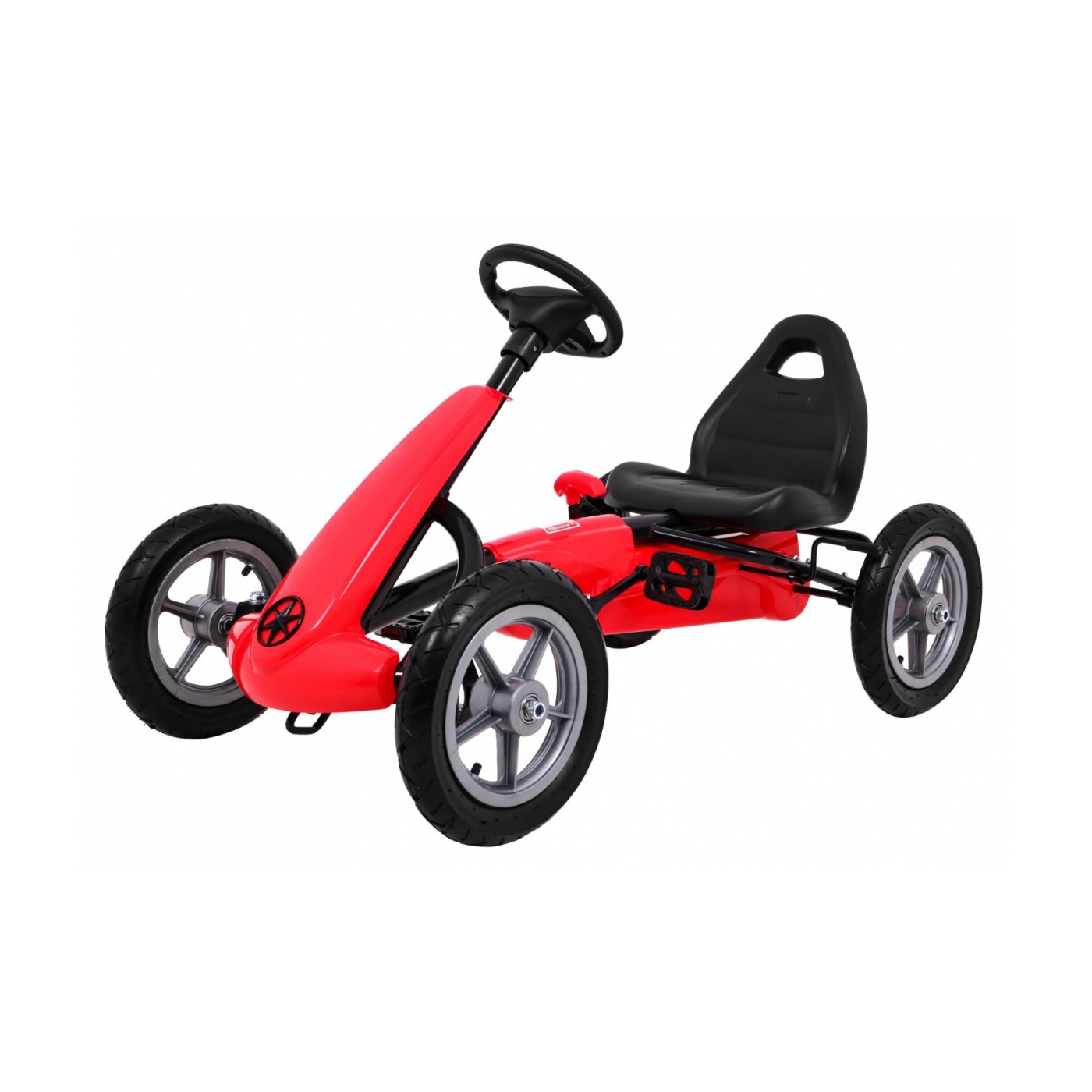 Motokára STAR na pedále pre deti 3+ Červená + Regulácia sedadla + Nafukovacie kolesá
