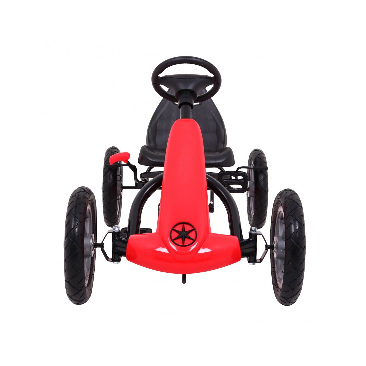 Motokára STAR na pedále pre deti 3+ Červená + Regulácia sedadla + Nafukovacie kolesá