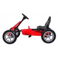 Motokára STAR na pedále pre deti 3+ Červená + Regulácia sedadla + Nafukovacie kolesá