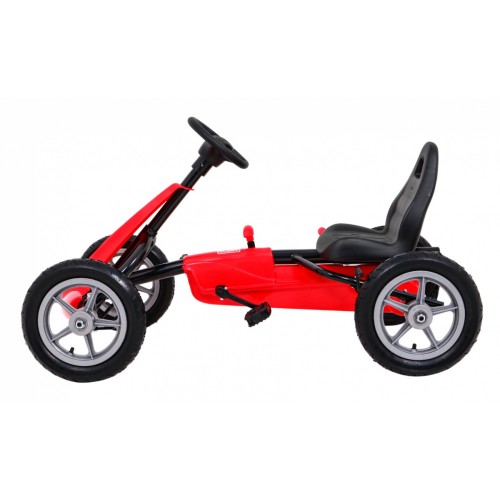 Motokára STAR na pedále pre deti 3+ Červená + Regulácia sedadla + Nafukovacie kolesá