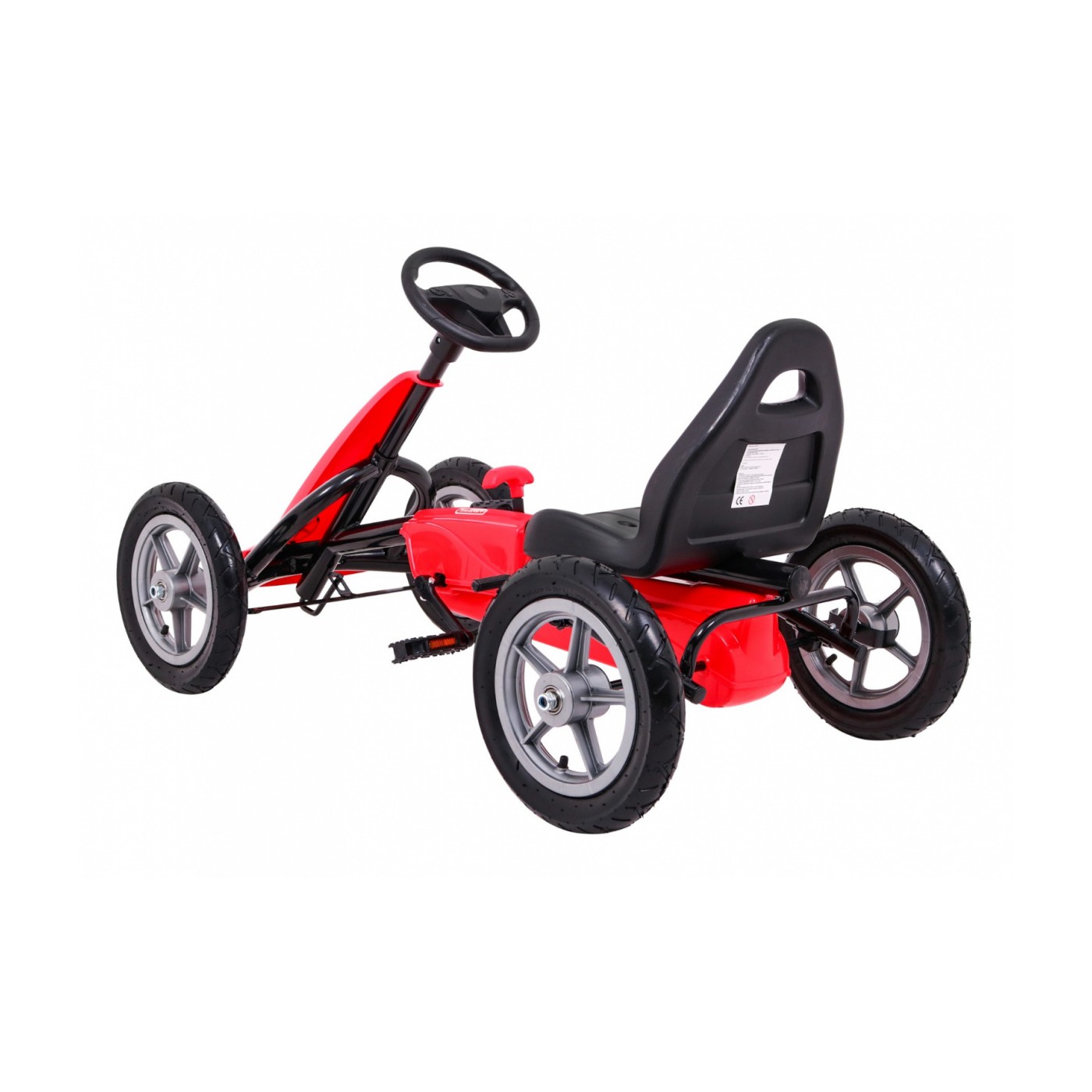 Motokára STAR na pedále pre deti 3+ Červená + Regulácia sedadla + Nafukovacie kolesá