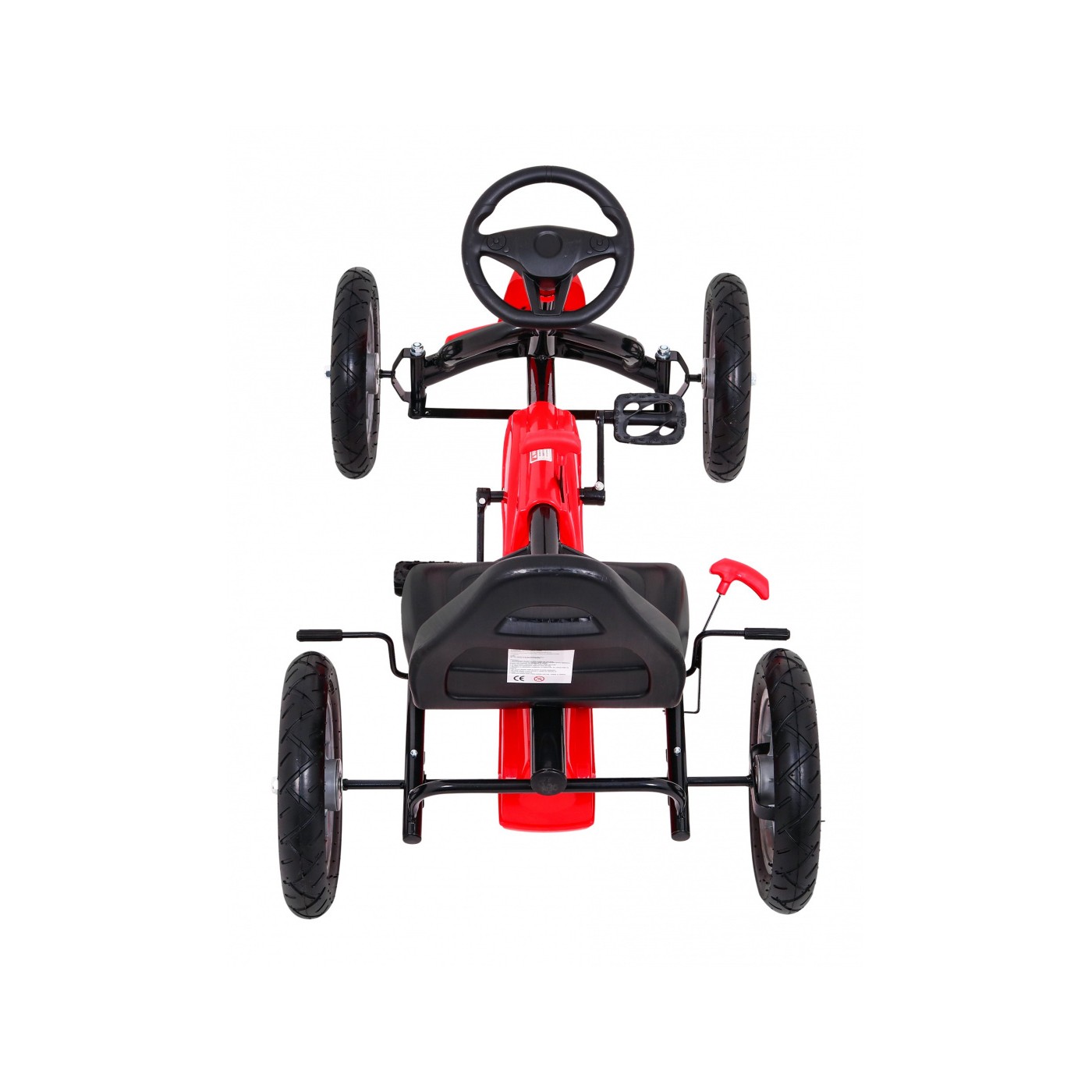 Motokára STAR na pedále pre deti 3+ Červená + Regulácia sedadla + Nafukovacie kolesá