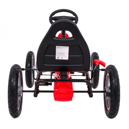 Motokára STAR na pedále pre deti 3+ Červená + Regulácia sedadla + Nafukovacie kolesá