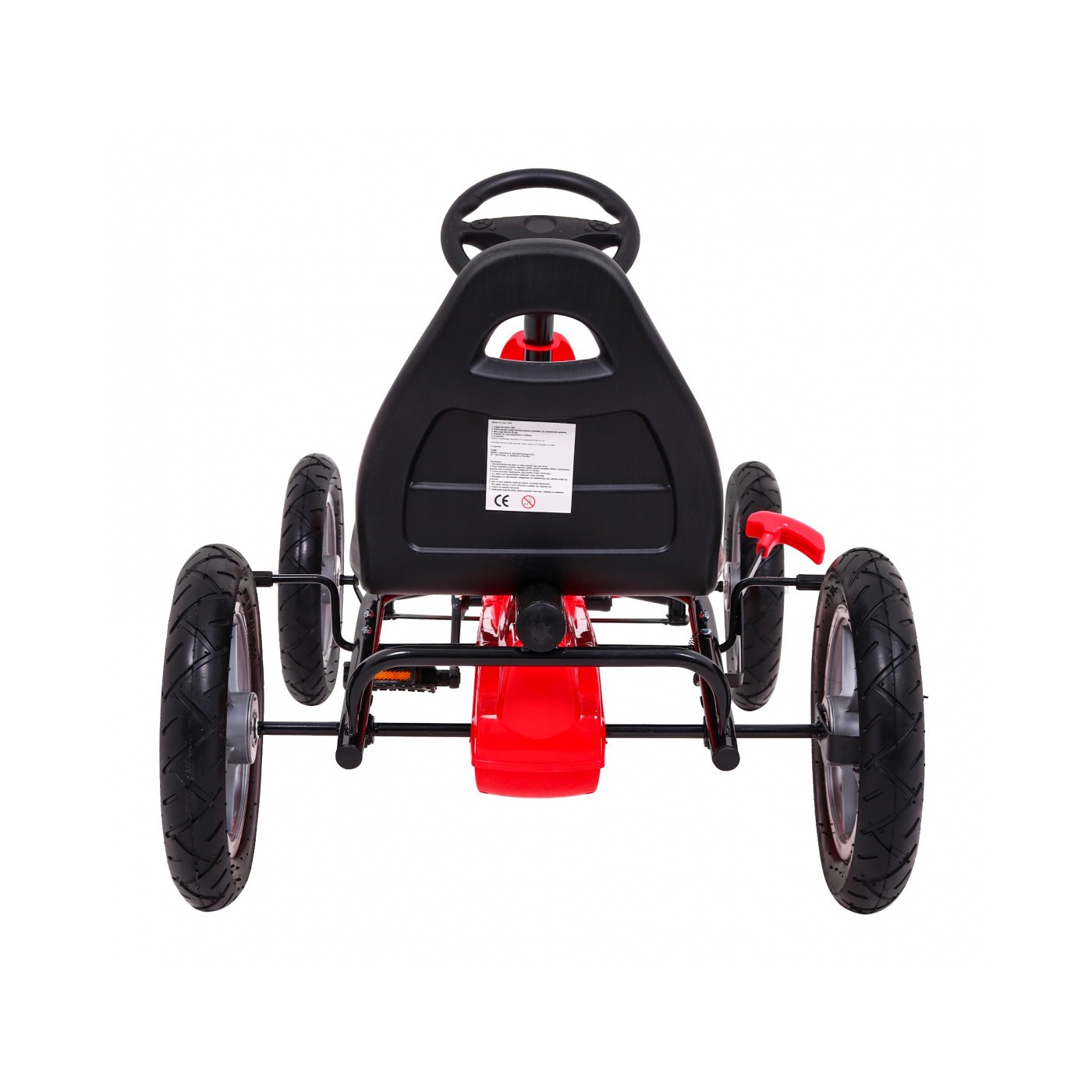 Motokára STAR na pedále pre deti 3+ Červená + Regulácia sedadla + Nafukovacie kolesá
