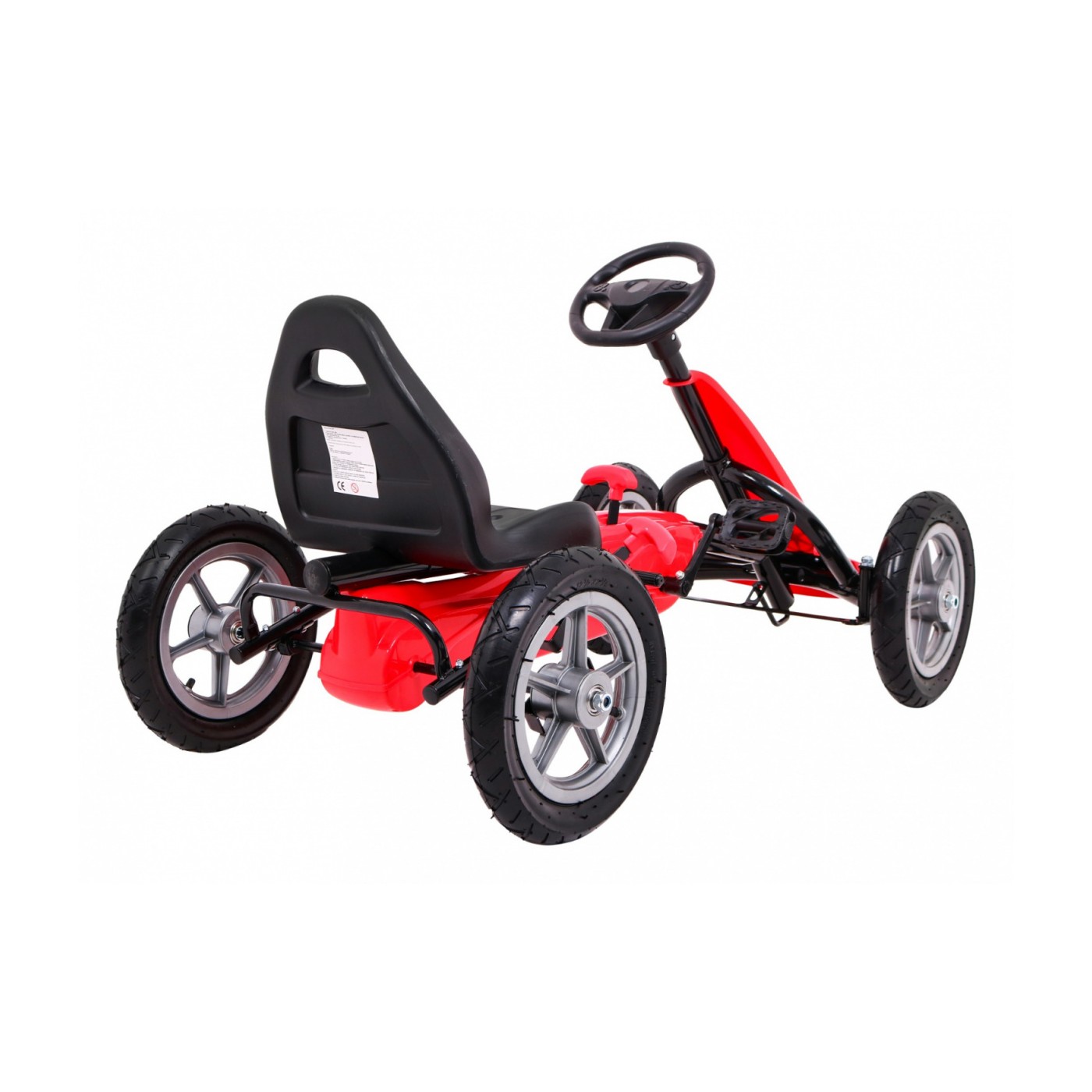 Motokára STAR na pedále pre deti 3+ Červená + Regulácia sedadla + Nafukovacie kolesá