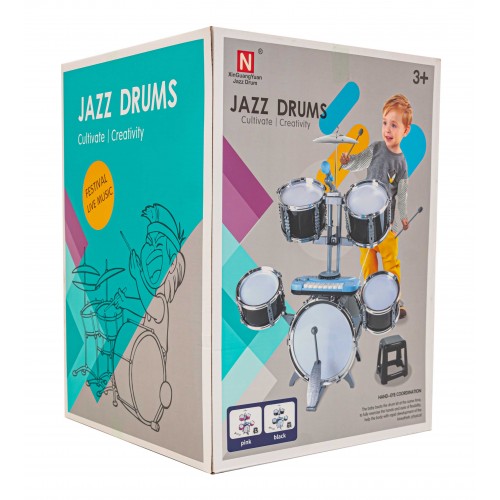 Obrovská súprava bicích s klávesnicou v čiernej farbe