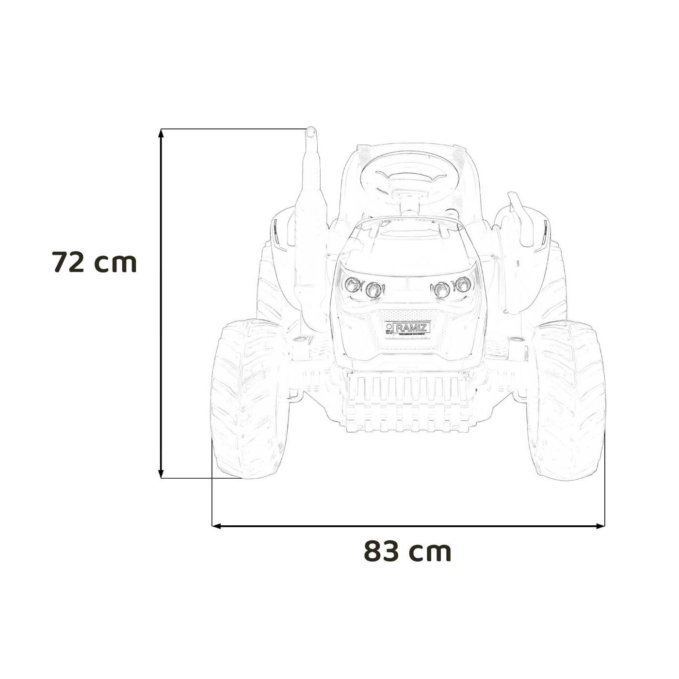 Pojazd Traktor GROW 1804 Růžový