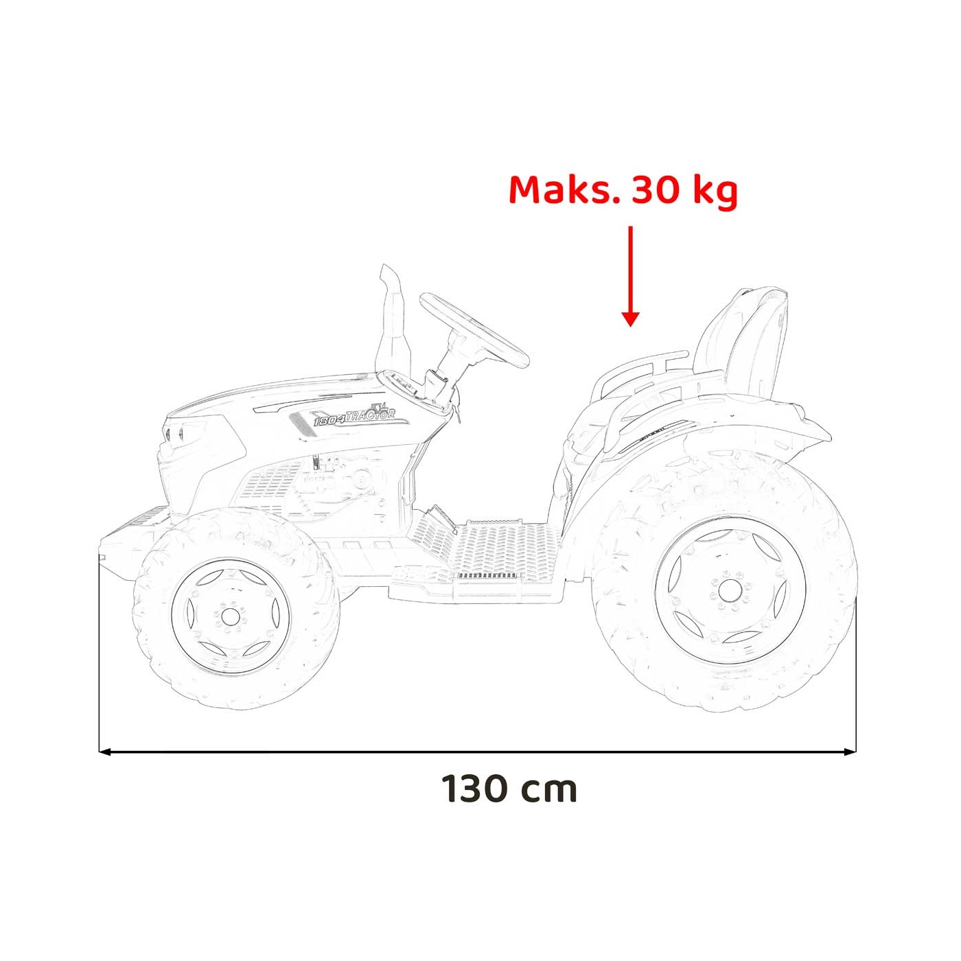 Pojazd Traktor GROW 1804 Růžový