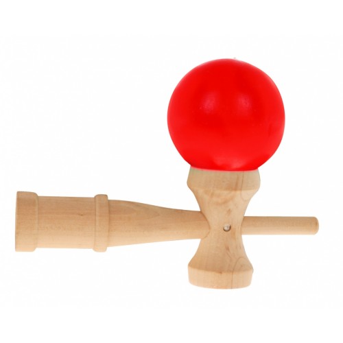 Zručnostná hra Kendama pre deti 3+ a dospelých Drevená hračka + Červená gulička
