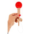 Zručnostná hra Kendama pre deti 3+ a dospelých Drevená hračka + Červená gulička