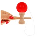 Zručnostná hra Kendama pre deti 3+ a dospelých Drevená hračka + Červená gulička