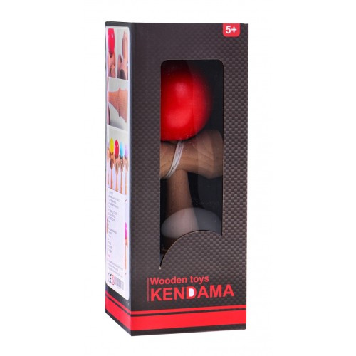 Zručnostná hra Kendama pre deti 3+ a dospelých Drevená hračka + Červená gulička