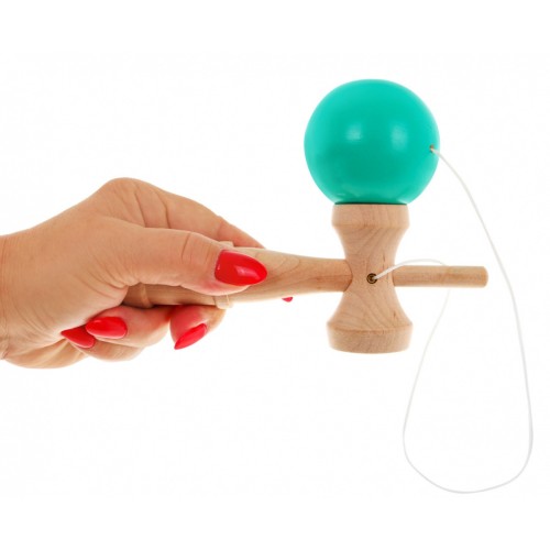 Zručnostná hra Kendama pre deti 3+ a dospelých Drevená hračka + Zelená gulička