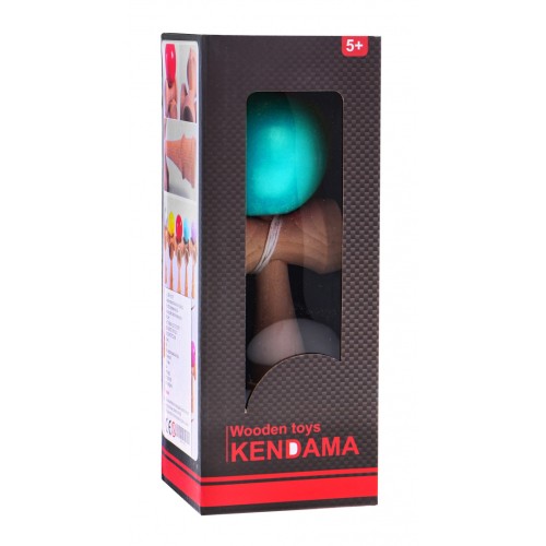 Zručnostná hra Kendama pre deti 3+ a dospelých Drevená hračka + Zelená gulička