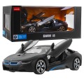 BMW i8 čierne RASTAR model 1:14 Diaľkovo ovládané auto + ovládač 2,4 GHz