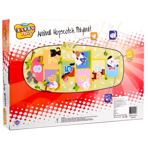 Interaktívna skákacia hra Škôlka Podložka pre deti 12m+ zelená Zvuky 8 zvierat