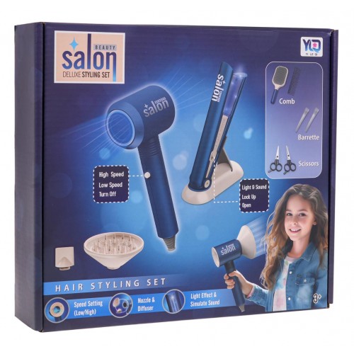 Set pre malého kaderníka Modrá + doplnky