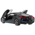BMW i8 čierne RASTAR model 1:14 Diaľkovo ovládané auto + ovládač 2,4 GHz