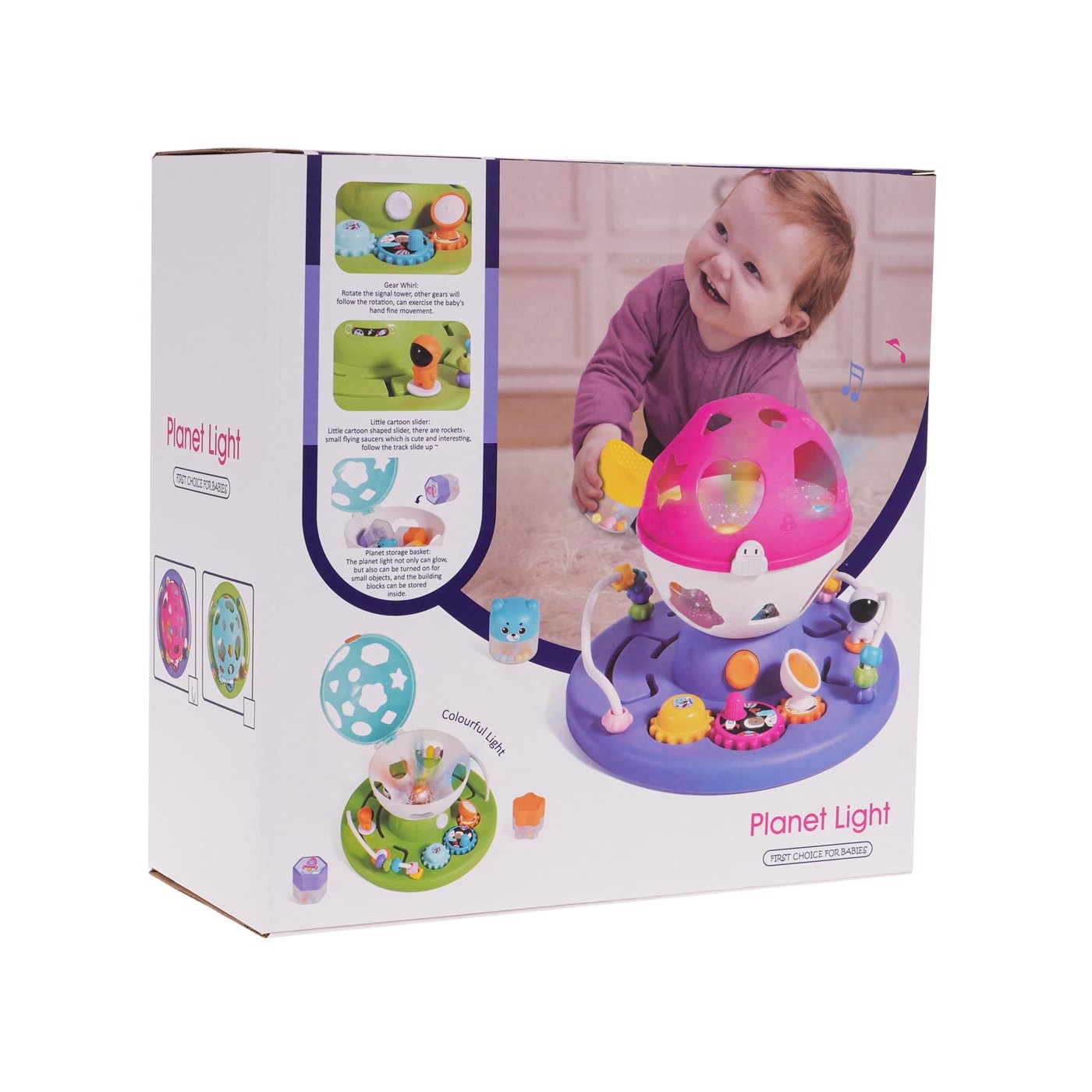 Interaktívny triedič s funkciou svetla a zvuku Ružový