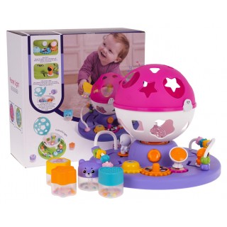 Interaktívny triedič s funkciou svetla a zvuku Ružový