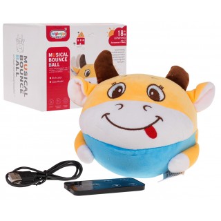 Veselá skákajúca kravička s funkciou svetla a zvuku