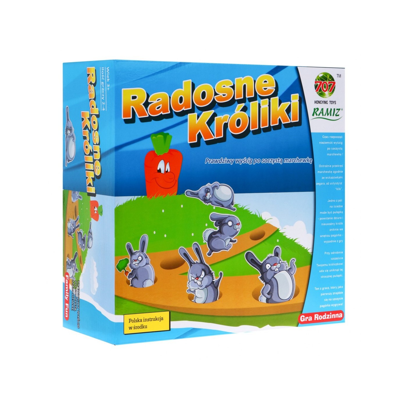 Hra stolová Veselé Králiky pre deti 3+ Preteky za mrkvou Rodinná zábava