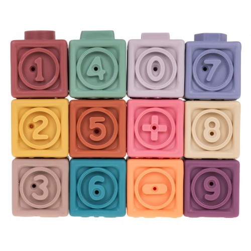 Sada senzorických kociek čísla 12 kusov.