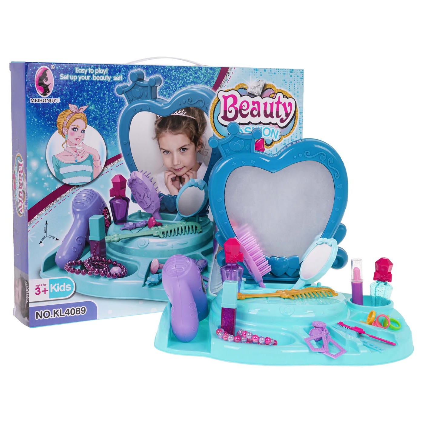 Beauty Fashion Blue Toaletný stolík + doplnky