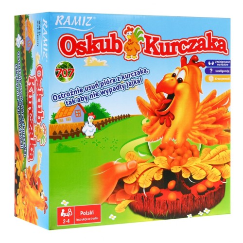 Zručnostná hra Ošklb Kurča pre deti 3+ a dospelých Vyberanie pier + Ochrana vajíčok
