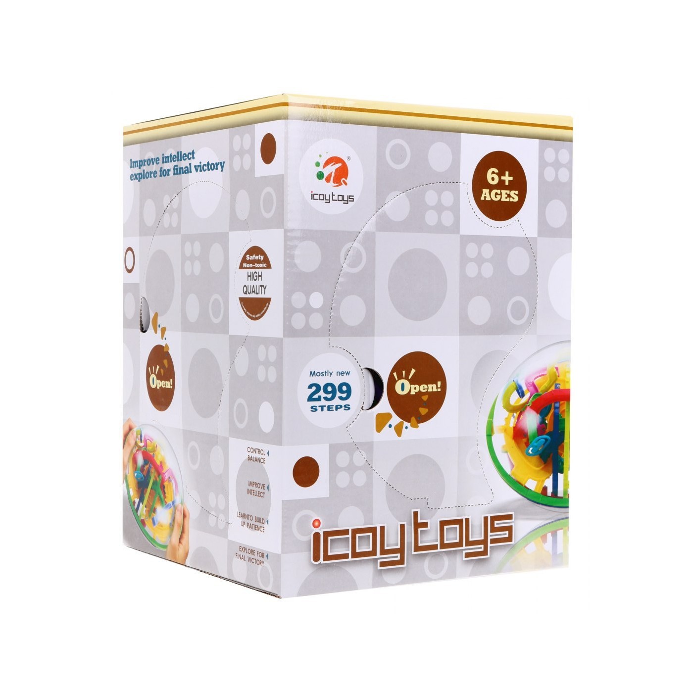 Gulička 3D s labyrintmi pre deti 6+ Vedenie guličky + 299 etáp + Logická a zručnostná hra