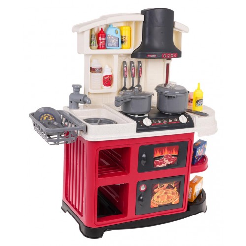 Kuchynský kút s funkciou zvuku a vody 52 kusov. Červená