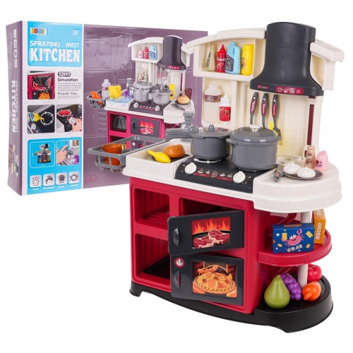 Kuchynský kút s funkciou zvuku a vody 52 kusov. Červená