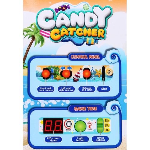 Automat s Chytačom pre deti 3+ Zručnostná hra Chytač guličiek + Ovládací panel + 10 guličiek + 12 žetónov