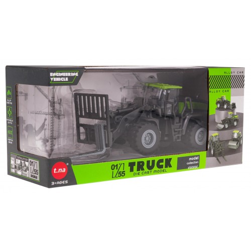 Kovový vysokozdvižný vozík čierno-zelený