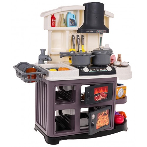 Kuchynský kút s funkciou zvuku a vody 52 kusov. Šedá