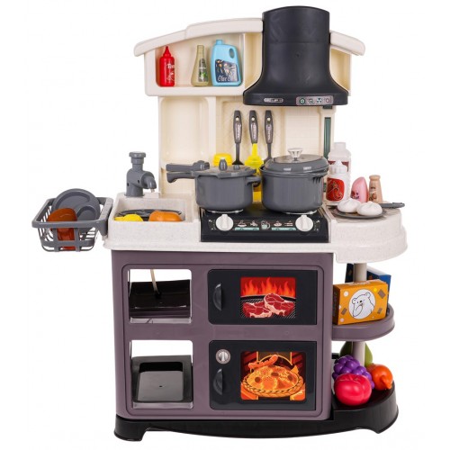 Kuchynský kút s funkciou zvuku a vody 52 kusov. Šedá