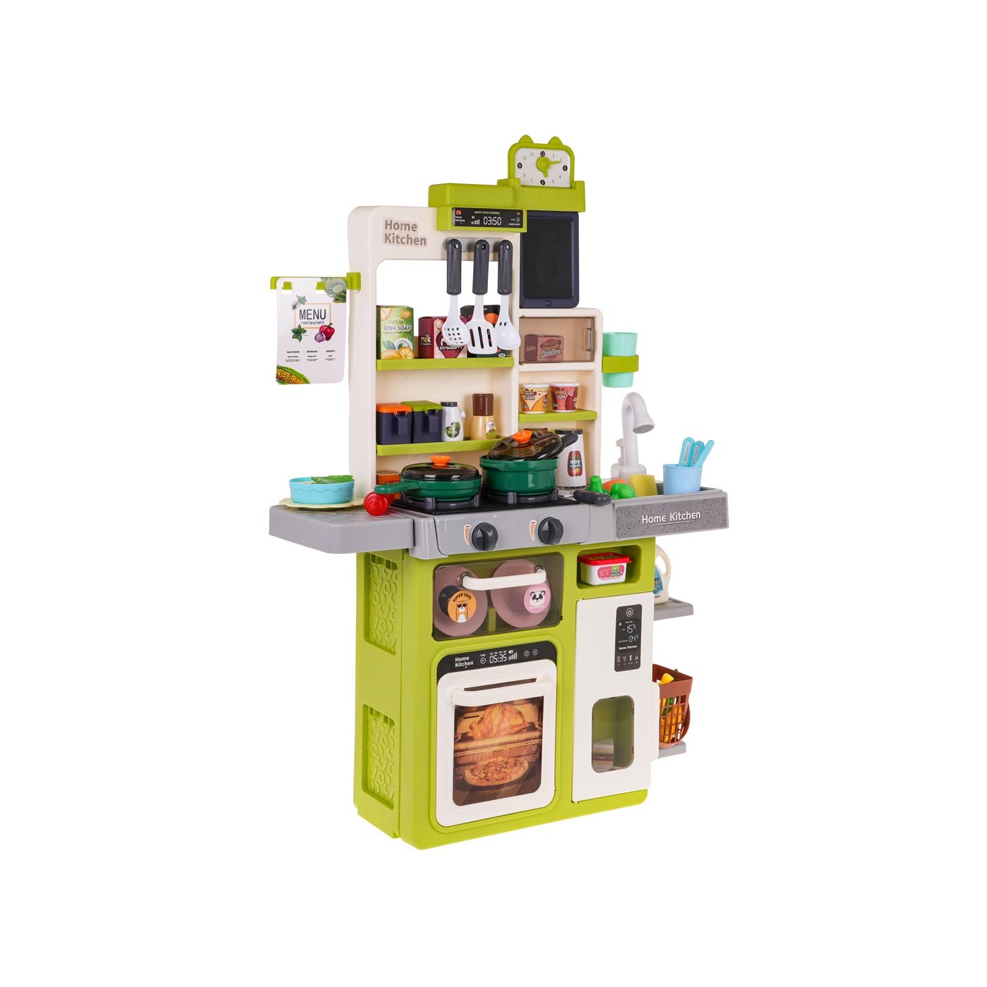 Kuchynský kút s funkciou svetla a zvuku 63 kusov. zelená