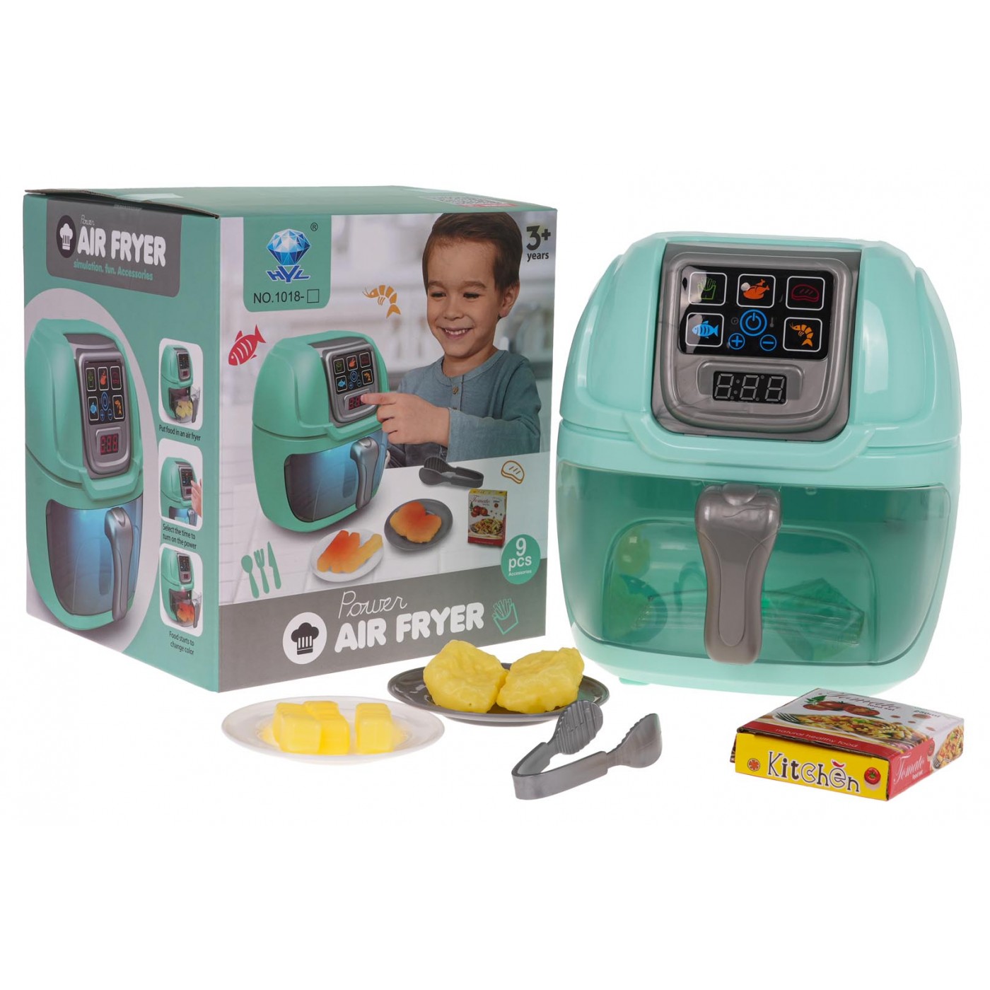 Vzduchová fritéza s funkciou svetla + príslušenstvo