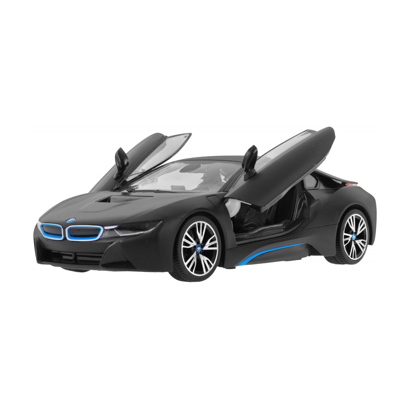 Autíčko R C BMW i8 Čierne Otváracie dvere 1 14 RASTAR