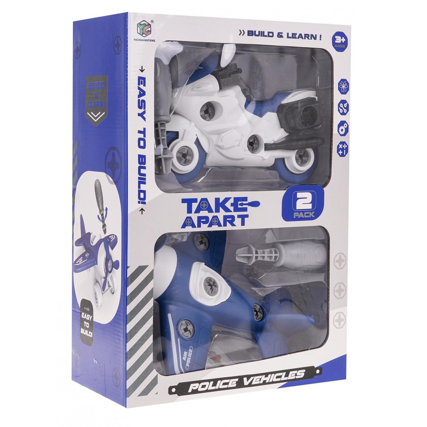 Odskrutkovateľná súprava lietadla a motocykla