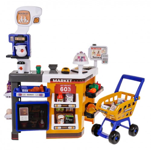 MEGA supermarket s nákupným košíkom + príslušenstvom