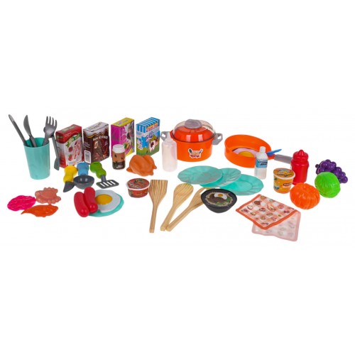 Kuchynská kuchynka s funkciou svetla, zvuku, vody a pary 42 kusov.