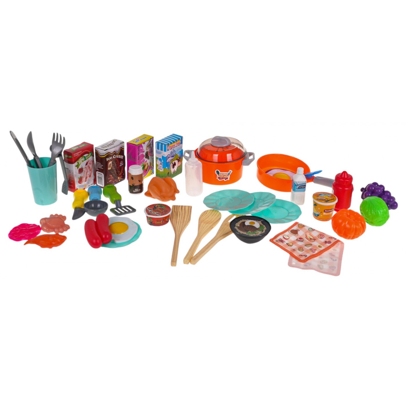 Kuchynská kuchynka s funkciou svetla, zvuku, vody a pary 42 kusov.